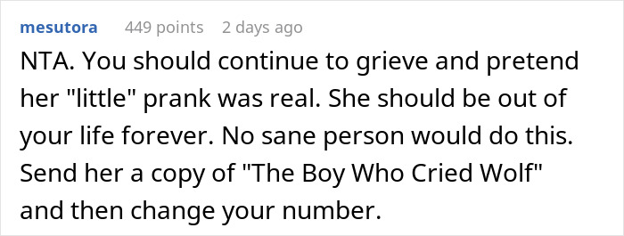 Woman Fakes Her Own Death As &ldquo;A Little Test&rdquo;, Proceeds To Ruin Her Relationship With Her Sister