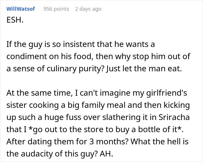 Guy Doesn't Allow Sister's BF To Ruin His Italian Dish With Asian Hot Sauce, Drama Ensues