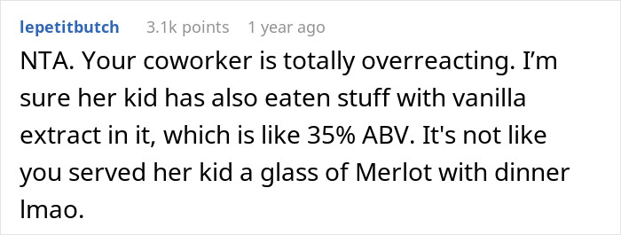 Mom Livid At Finding Out Colleague's Pasta Sauce Recipe Contained Wine As She Served It While Babysitting Her 8 Y.O. Kid Mom Livid At Finding Out Colleague's Pasta Sauce Recipe Contained Wine As She Served It While Babysitting Her 8 Y.O. Kid