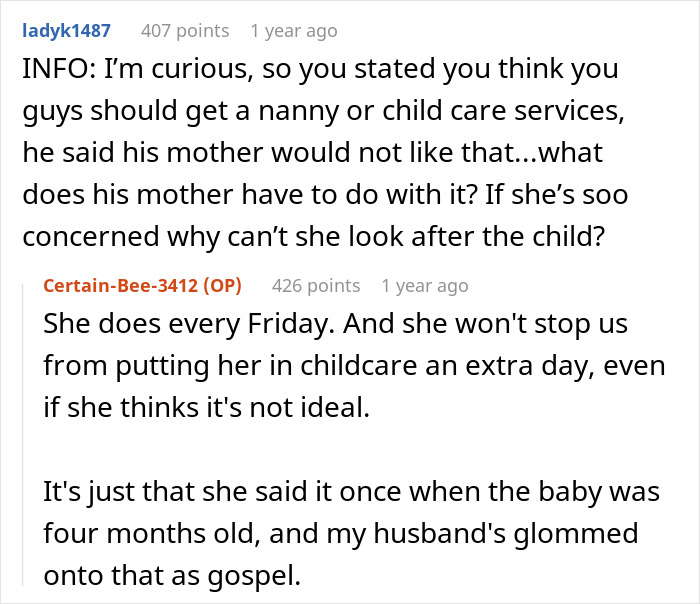 Man Refuses To Hire A Nanny Because His Mom &ldquo;Wouldn&rsquo;t Like It&rdquo;, Jeopardizes Wife&rsquo;s Career Instead