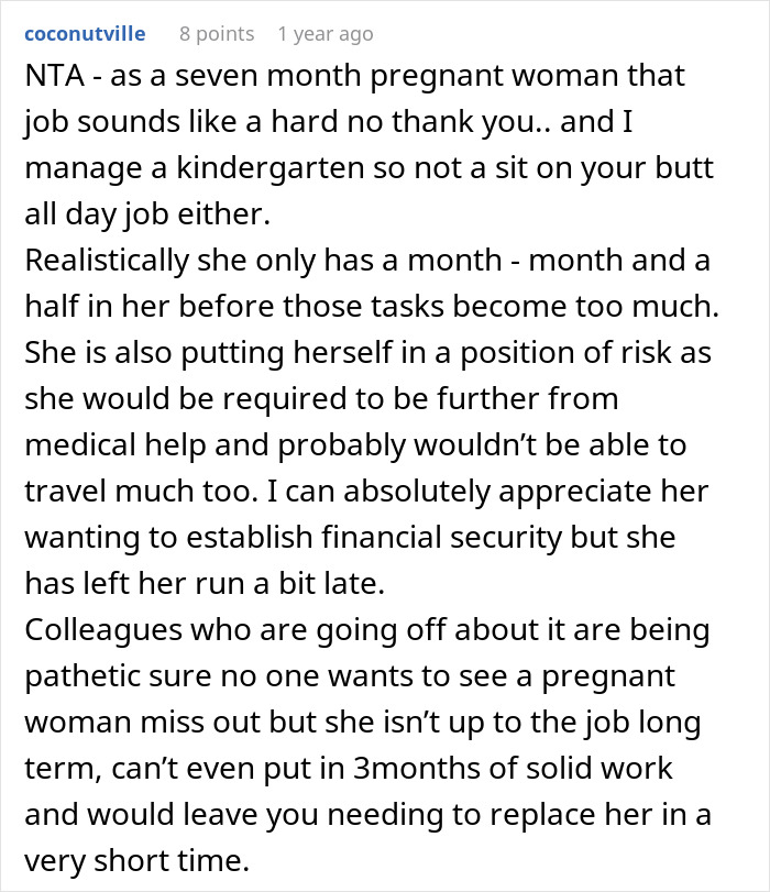 "The Decision Is Perfectly Legal": HR Rejects Candidate Because She's 7 Months Pregnant