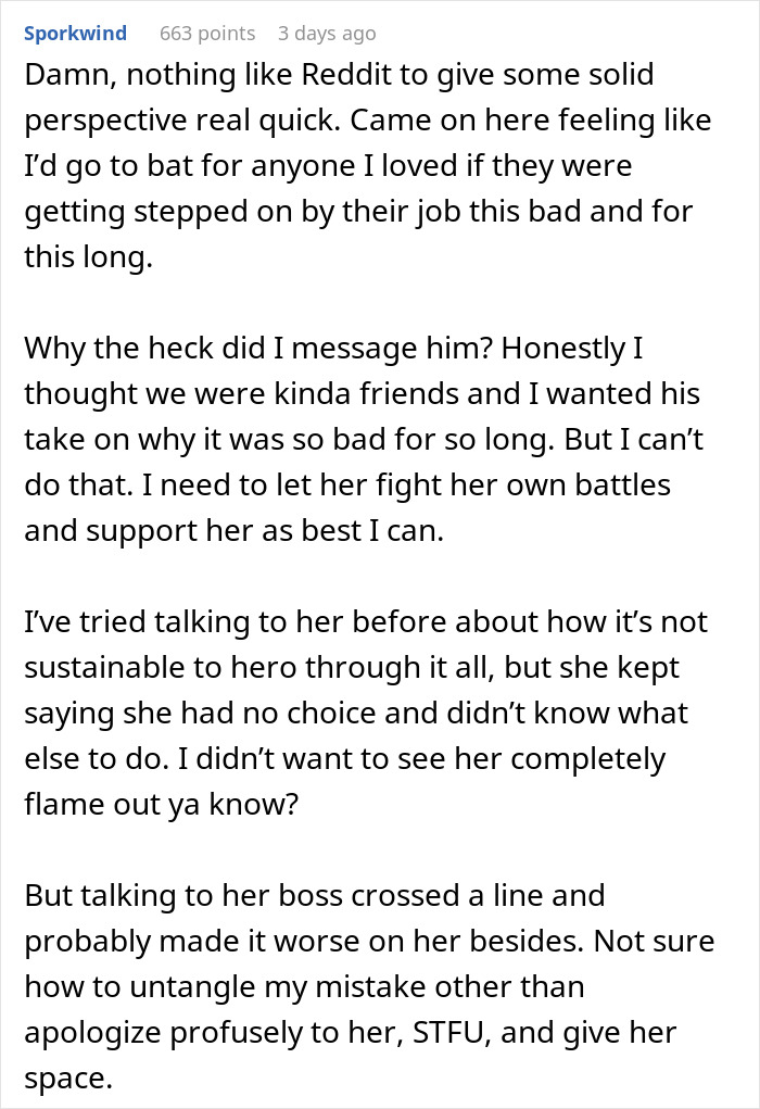 Wife Keeps Working 10-14 Hours Days Even On Weekends And Holidays, Her Husband Contacts Her Boss Without Telling Her Wife Keeps Working 10-14 Hours Days Even On Weekends And Holidays, Her Husband Contacts Her Boss Without Telling Her