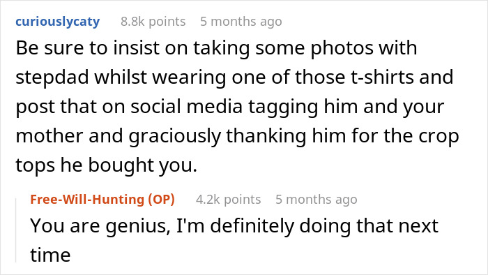 Man Complains Stepson Never Wears The Clothes He Buys Him Despite Him Saying They're Always Too Small, So Stepson Surprises Him On His Birthday Man Complains Stepson Never Wears The Clothes He Buys Him Despite Him Saying They're Always Too Small, So Stepson Surprises Him On His Birthday