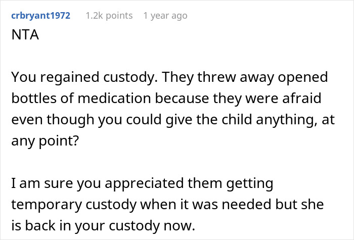 The Internet Backs This Mom Who Banned Her Brother And SIL From Seeing Her Daughter After They Threw Away Her Medicine