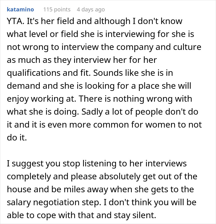 Person Wonders If They&rsquo;re In The Wrong For Criticizing Girlfriend For How She Takes Job Interviews, Gets A Slice Of Honesty Pie Online