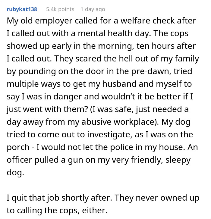 Woman Shares How Her Friend Got Arrested And Taken To A Mental Hospital After Her Work Called The Police When She Decided To Quit