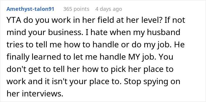 Person Wonders If They&rsquo;re In The Wrong For Criticizing Girlfriend For How She Takes Job Interviews, Gets A Slice Of Honesty Pie Online
