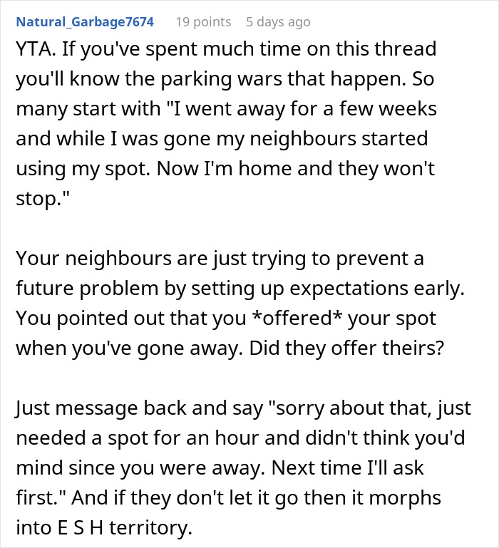 Person Doesn&rsquo;t See A Problem With Briefly Using Their Neighbors&rsquo; Driveway While They&rsquo;re Away On Holiday