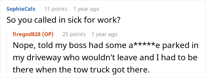 Entitled Parents Throw A Scene After Parking In This Guy's Driveway, Call The Cops On Him, Get Themselves Towed And Nearly Arrested Instead