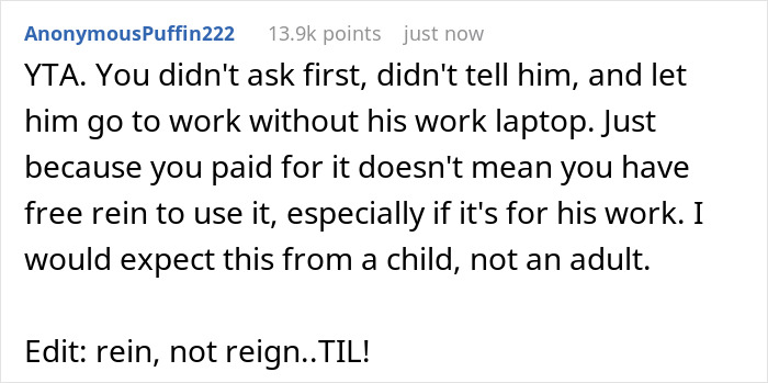 "I Thought He Overreacted": Woman Borrows Her Husband&rsquo;s Work Laptop And Doesn&rsquo;t Get Why He&rsquo;s Mad As She Bought It For Him