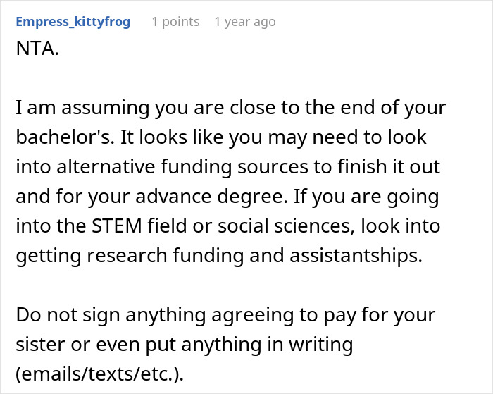 &ldquo;They Then Called Me A Jerk&rdquo;: Person Refuses Parents&rsquo; Request To Pay For Their Sister&rsquo;s College Tuition And Fees