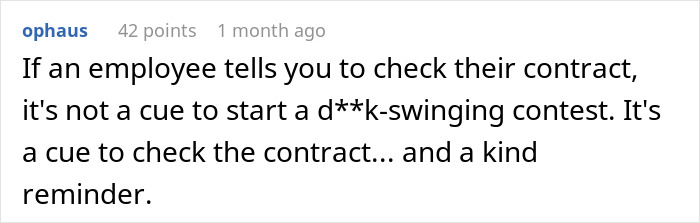 New Manager Wants To "Mark His Territory", So He Picks On An IT Guy Without Reading His Contract - He Racks Up 1,300 Paid Hours In One Month