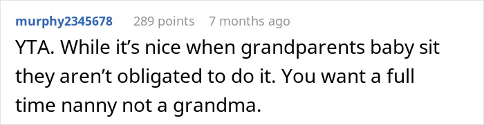 Retired Mom Refuses To Babysit Daughter's Newborn For Free, Daughter Turns To The Internet For Support But Gets A Reality Check Instead Retired Mom Refuses To Babysit Daughter's Newborn For Free, Daughter Turns To The Internet For Support But Gets A Reality Check Instead