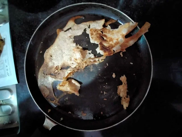 Batter Stuck On A Non Stick Pan