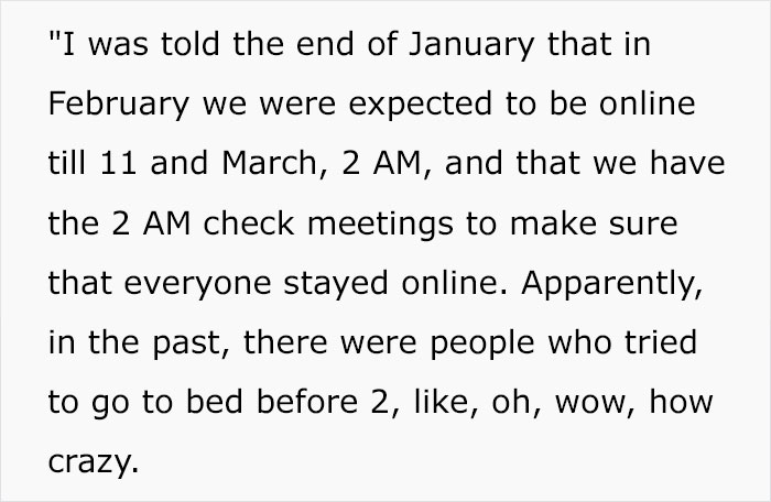 "We All Had To Tell Each Other When We Were Showering": Woman Quits Her ‘Big 4’ Job After Insane Working Conditions, Shares Her Traumatizing Experience In A Viral Video "We All Had To Tell Each Other When We Were Showering": Woman Quits Her ‘Big 4’ Job After Insane Working Conditions, Shares Her Traumatizing Experience In A Viral Video
