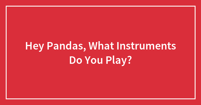 Hey Pandas, What Instruments Do You Play?