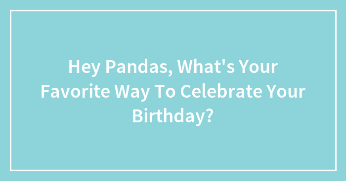 Hey Pandas, What’s Your Favorite Way To Celebrate Your Birthday?