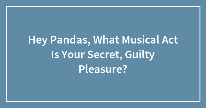 Hey Pandas, What Musical Act Is Your Secret, Guilty Pleasure?
