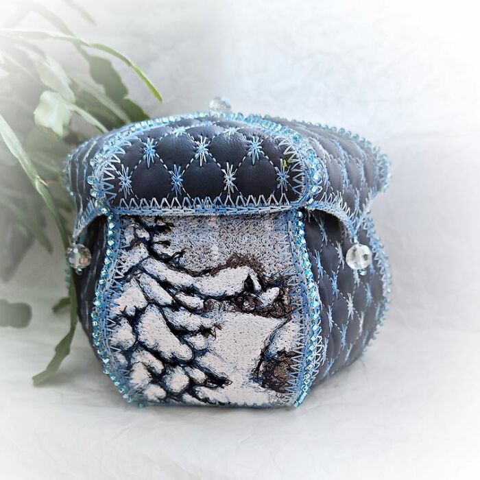 I Create Embroidery Designs, And Here Is One For A Winter Box