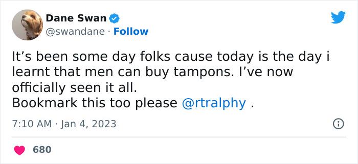 Retired Football Player Is Shocked To See ‘Tampons For Men’ At The Store, Finally Learns What Tampons Actually Are Retired Football Player Is Shocked To See ‘Tampons For Men’ At The Store, Finally Learns What Tampons Actually Are