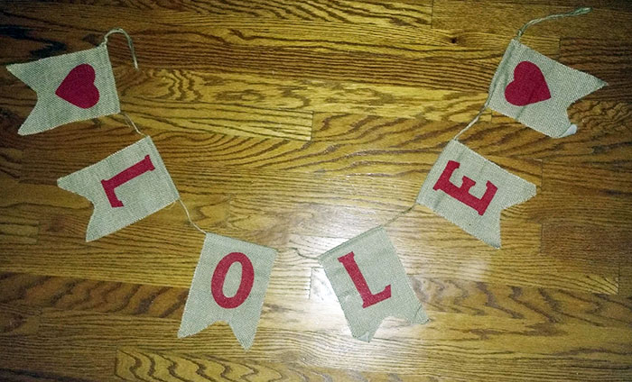 This Valentine's Day "Love" Banner