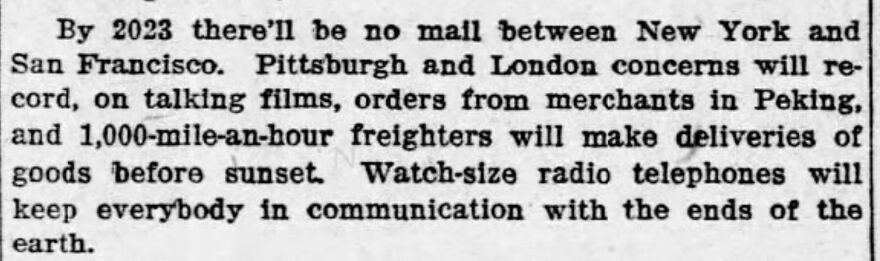 Predictions About 2023 From A Hundred Years Ago (17 Facts)