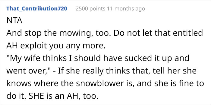 Entitled Newcomer Expects Neighbor To Shovel Their Driveway, Blames Him For Missing Work Due To Snow Entitled Newcomer Expects Neighbor To Shovel Their Driveway, Blames Him For Missing Work Due To Snow