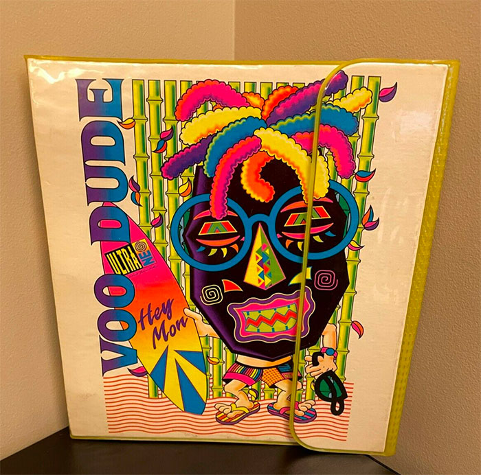 Colorful retro cartoon on a vintage album cover showcasing one of the big trends from past decades.