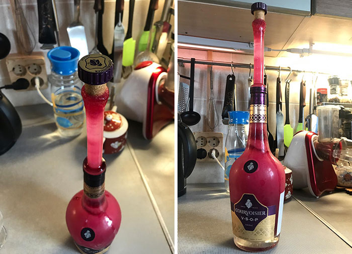 Dejé esta bebida de frutas casera en la entrada y olvidé guardarla