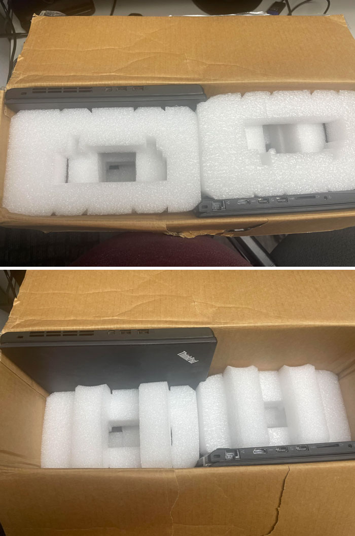 Told The Customer To Pack The Laptops With Care. This Is How That Worked Out