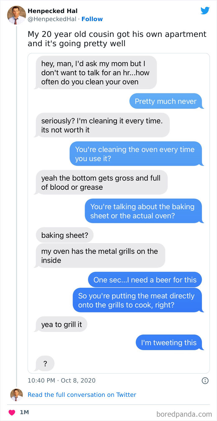 At Least He’s Cleaning It