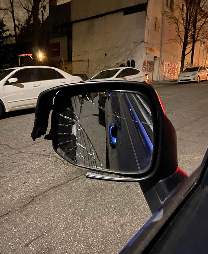 Someone Hit And Run With My Parked Car Tonight. Happy Valentine’s Day