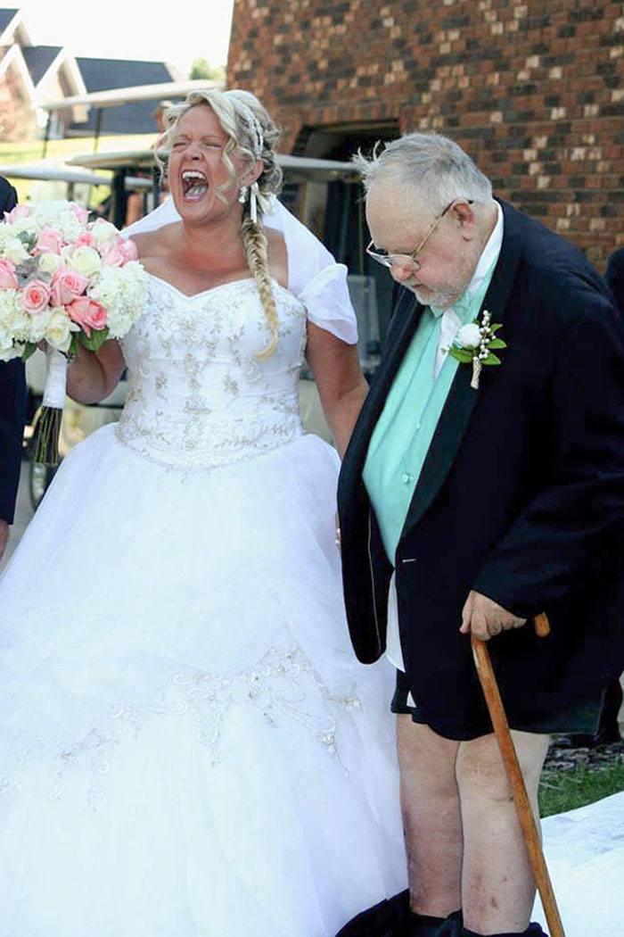 2 Steps Into Walking Down The Aisle. He Said, "Goddammit Jeri, Did My Pants Just Fall Down?"