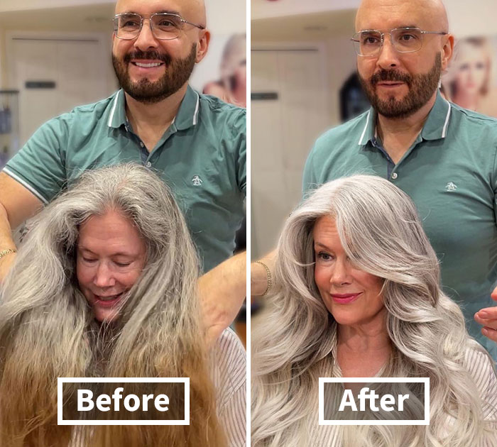 Celebrity Colorist Helps Women To Stop Covering Their Grey Roots And Embrace Their Natural Hair (35 New Pics)