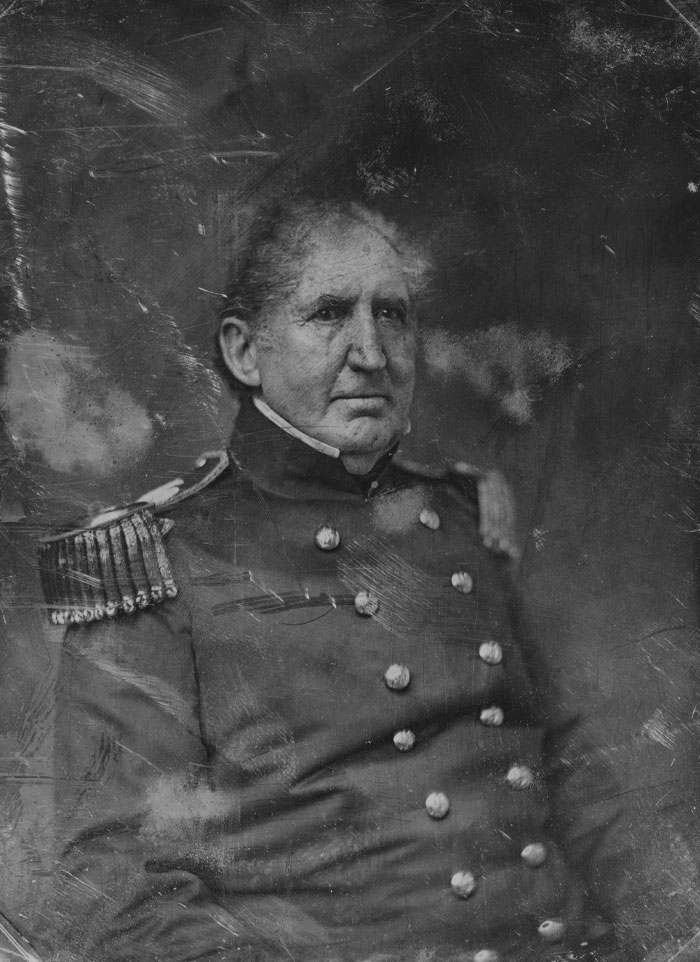 Black and white picture of Ichabod Crane posing