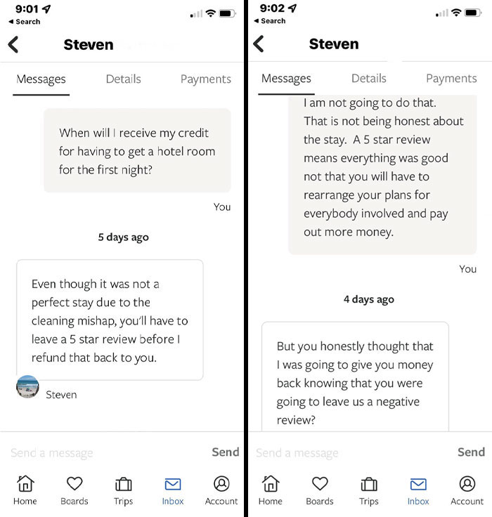 We Had An Uncleaned Vrbo Rental, And The Owner Tried To Bribe Us Into A Perfect Review