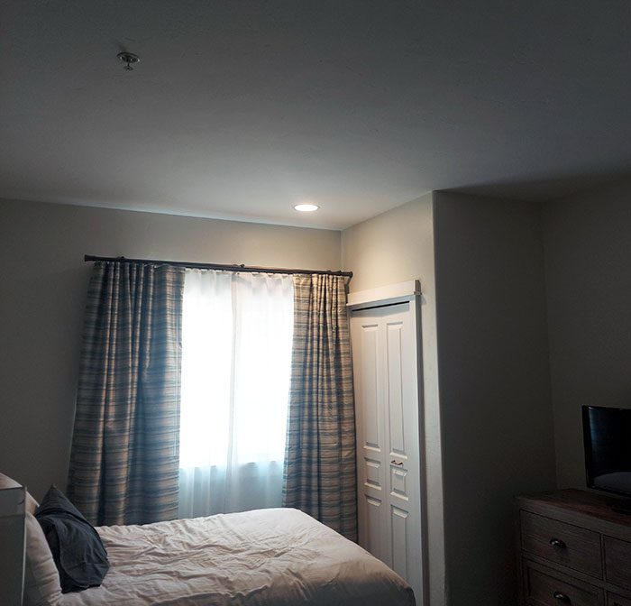 This Was My Hotel This Weekend, And It Had Only One Light