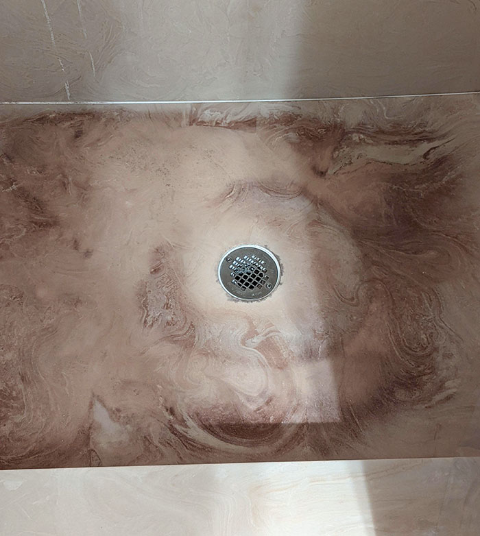 This Marbled Shower At The Airbnb I Stayed In