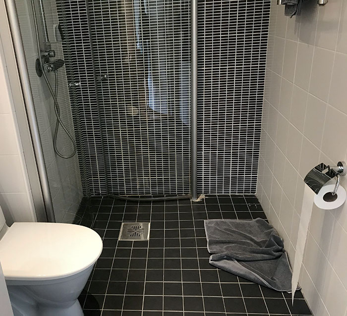 The Toilet And The Paper Being On The Opposite Side Of The Room At A Hotel I'm Staying At