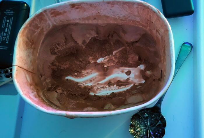 I Grabbed Myself A Midnight Treat Last Night. Apparently, This Is How My Husband Eats Ice Cream