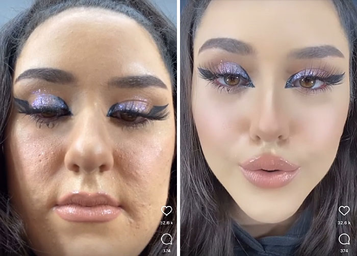 I Need Help Bc Why Did She Tell Someone In The Comments The Reason You Can’t See Her Pores Is *good Foundation* When She’s Literally Blurred To Oblivion…