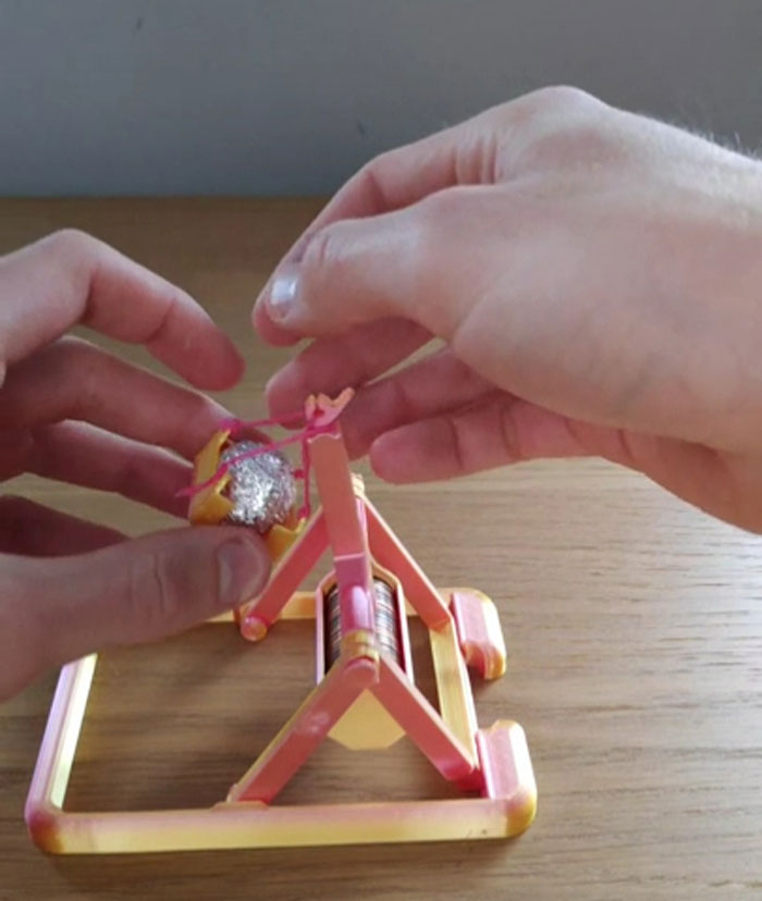 Designed A Micro, Penny-Powered Trebuchet!