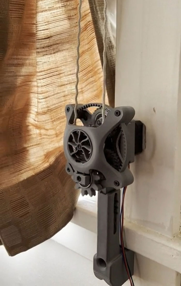 I Couldn't Find A Product That Could Open My Curtains So I Made My Own