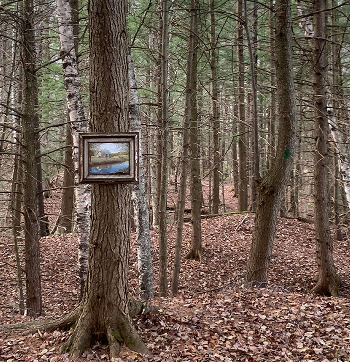 Found A Random Painting In The Middle Of The Woods
