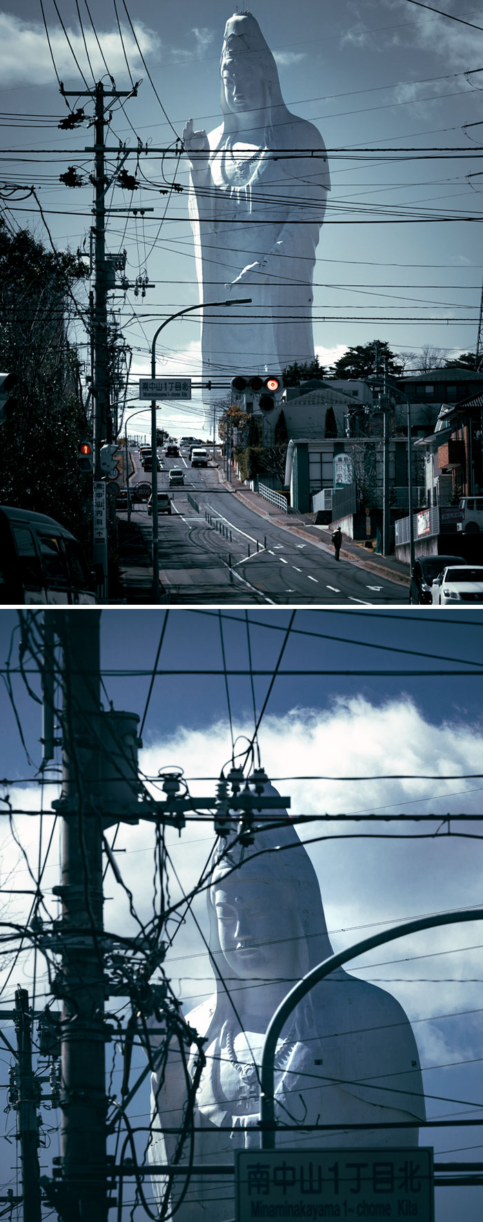 Esta hermosa estatua en Sendai, Japón