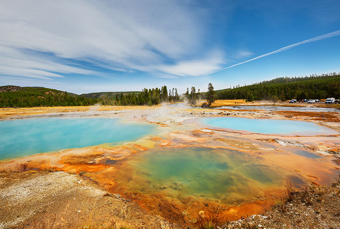 Pools and geysers fields