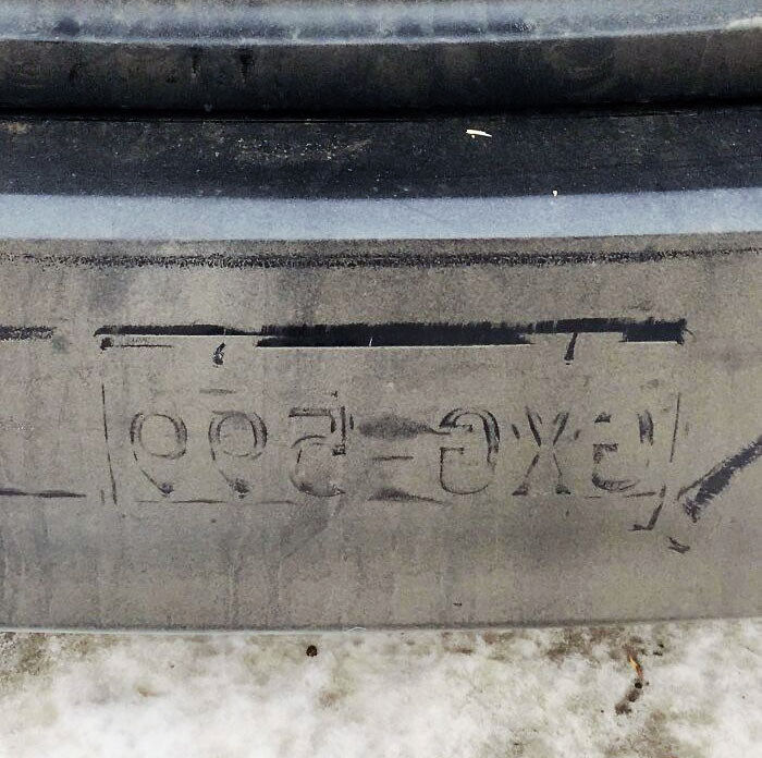 Sometimes It Pays To Have A Dirty Car. My Son Got Rear-Ended Last Night, The Other Driver Was Aggressive And Left Without Exchanging Info