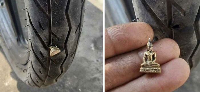 Good Karma: No Flat Tire And A New Good Lucky Charm In The Process