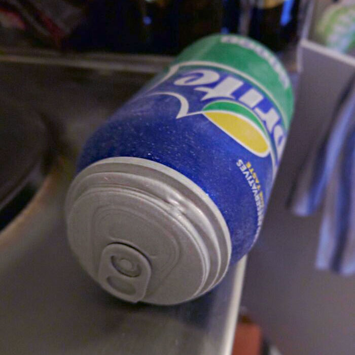 My Soda Pop Can Was Pretty Close To Exploding After Being Left In The Freezer All Night