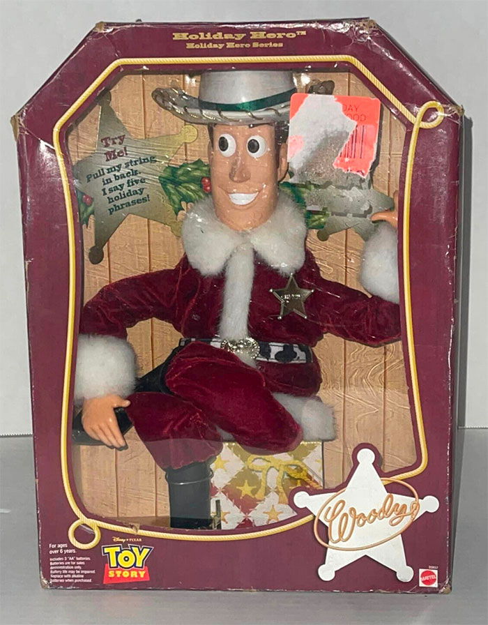 Holiday Hero Woody in the box